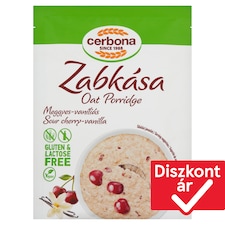 Cerbona gluténmentes, laktózmentes meggyes-vaníliás zabkása 50 g