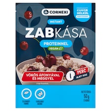 Cornexi vörös áfonyás-meggyes instant zabkása proteinnel hozzáadott cukor nélkül édesítőszerrel 50 g