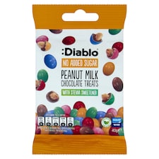 Diablo földimogyorós drazsé cukorbevonattal, hozzáadott cukor nélkül, édesítőszerekkel 40 g