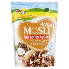 Bonavita Active ropogós müzli csokoládéval és kókuszreszelékkel 300 g