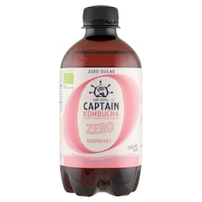 The Gutsy Captain Kombucha ZERO málnás bio fermentált zöld tea ital élőflórával 400 ml