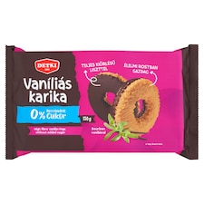 Detki vaníliás karika cukor hozzáadása nélkül, édesítőszerekkel 150 g
