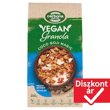 Cerbona Vegan kókuszos-goji bogyós granola müzli 300 g