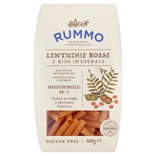Rummo Maccheroncelli gluténmentes száraztészta vörös lencséből és barnarizsből 300 g