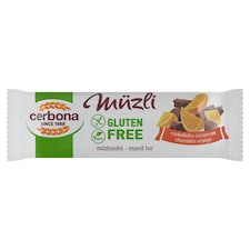Cerbona gluténmentes csokoládés-narancsos müzliszelet kakaós bevonó talppal 35 g