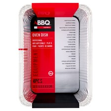 BBQ tűzálló tál 22 x 15,5 x 4,5 cm 4 db