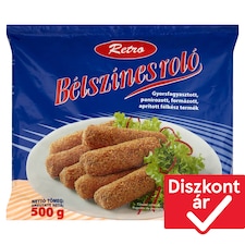 Retro gyorsfagyasztott, panírozott bélszínes roló 500 g