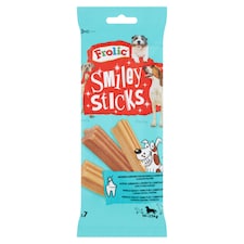 Frolic Smiley Sticks csirke és marha ízesítésű kiegészítő eledel 4 hónapnál idősebb kutyáknak 175 g