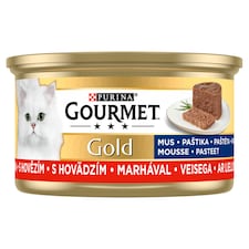 Purina Gourmet Gold marhával pástétom nedves macskaeledel 85 g