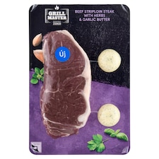 Grill Master szeletelt marha hátszín steak csont nélkül fokhagymás-fűszeres vajjal