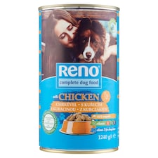 Reno nedves kutyaeledel, kutyatáp felnőtt kutyáknak baromfival szószban konzerv 1240 g