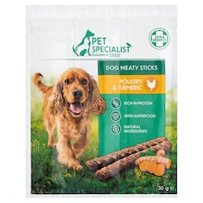 Pet Specialist jutalomfalat rudacskák baromfival, kurkumával felnőtt kutyák számára 3 x 10 g (30 g)