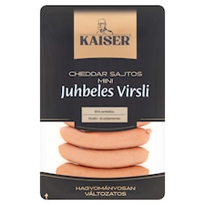 Kaiser cheddar sajtos mini juhbeles virsli 200 g