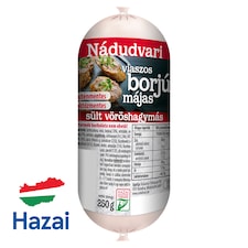 Nádudvari sült vöröshagymás viaszos borjú májas 250 g