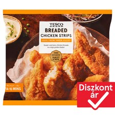csirkemellfilé felhasználásával készült, panírozott, elősütött, gyorsfagyasztott termék 500 g