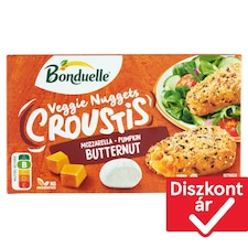 Bonduelle Veggie Nuggets gyorsfagyasztott panírozott és elősütött sajtos zöldségkorong 305 g