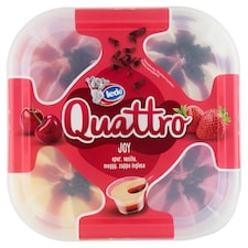 Ledo Quattro Joy epres, Zuppa Inglese ízű, vaníliaízű és meggyízű jégkrém 1650 ml