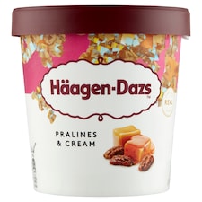 Häagen-Dazs vanília ízű jégkrém karamell öntettel és karamellizált pekándióval 460 ml