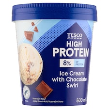 High Protein vaníliaízű jégkrém csokoládés öntettel, cukorral és édesítőszerrel 500 ml
