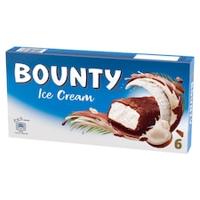 Bounty kókuszos jégkrém szelet kakaós bevonattal, ropogós kókuszos keksszel 6 x 50,1 ml (300,6 ml)