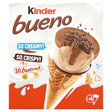Kinder Bueno Hazelnut mogyorós jégkrém mogyorós töltelékkel ostyatölcsérben kakaós bevonattal 248 g