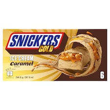 Snickers Gold tejjégkrém karamell ízesítéssel, földimogyoróval 6 x 44,6 ml (267,6 ml)