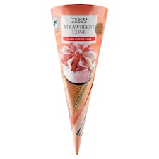 vaníliaízű jégkrém és epres jégkrém ostya tölcsérben 120 ml