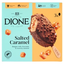 Dione karamellízű fagylalt sós karamellel és karamelldarabokkal 3 x 90 ml (270 ml)