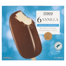 vaníliás jégkrém tejcsokoládé bevonattal 6 x 120 ml (720 ml)