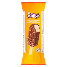 Ms Molly's vanília ízű jégkrém tejcsokoládéval bevonva és földimogyoró darabkákkal megszórva 120 ml