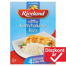 Riceland Konyhakész rizs "A" minőségű hántolt hosszú szemű  4 x 100 g
