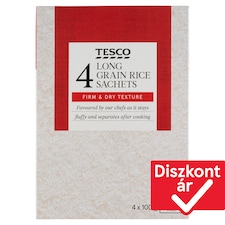 "A" minőségű, hosszú szemű rizs főzőtasakban 4 x 100 g (400 g)