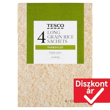 előgőzölt, hosszú szemű rizs főzőtasakban 4 x 100 g (400 g)
