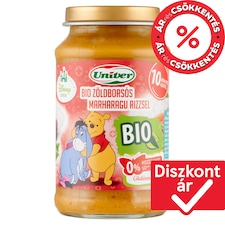 Univer bio zöldborsós marharagu rizzsel bébiétel, 10 hónapos kortól 220 g