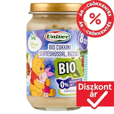 Univer Disney Baby bio cukkini sertéshússal, rizzsel bébiétel 8 hónapos kortól 163 g