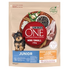 Purina One Junior teljes értékű állateledel kölyökkutyák számára csirkében gazdag, rizzsel 800 g