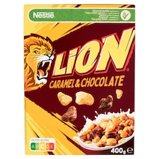 Lion karamellás és csokoládés ropogós gabonapehely vitaminokkal és ásványi anyagokkal 400 g