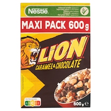 Nestlé Lion karamellás és csokoládés ropogós gabonapehely vitaminokkal és ásványi anyagokkal 600 g