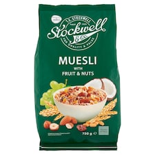 Stockwell & Co. gabonapehely mazsolával, mogyoróval, lenmaggal, kókuszreszelékkel 750 g