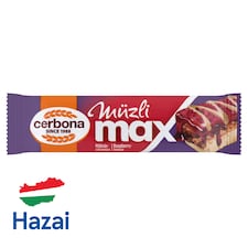 Cerbona Müzli Max málnás-citromos müzliszelet 30 g