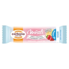 Cerbona epres-citromos müzliszelet, hozzáadott cukor nélkül, édesítőszerrel 20 g