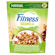 Fitness granola ropogós gabonafalatok zabpehellyel, csokoládéval, mandulával, quinoával 300 g