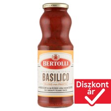 Bertolli bazsalikomos tésztaszósz extraszűz olívaolajjal, napon érlelt olasz paradicsomból 670 g
