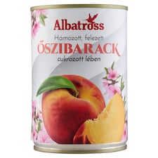 Albatross hámozott, felezett őszibarack cukrozott lében 415 g