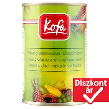Kofa trópusi gyümölcssaláta, cukrozott lében 410 g