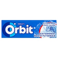 Orbit Winterfrost menta- és mentolízű cukormentes rágógumi édesítőszerrel 14 g