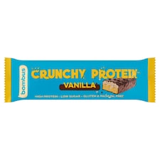 Bombus Crunchy Protein proteinszelet tejcsokoládéval ropogóssal, vanília ízzel, édesítőszerrel 50 g