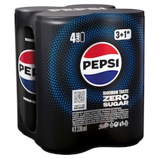 Pepsi Zero colaízű energiamentes szénsavas üdítőital édesítőszerekkel 4 x 330 ml