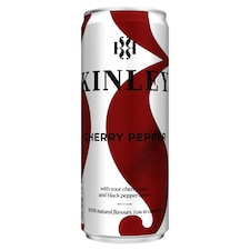 Kinley meggy- és fekete borsízű szénsavas üdítőital cukorral és édesítőszerekkel 250 ml