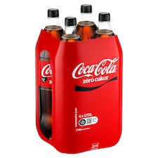 Coca-Cola zéró cukor colaízű energiamentes szénsavas üdítőital édesítőszerekkel 4 x 1,75 l